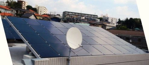 産業用太陽光発電　陸屋根　エコルート