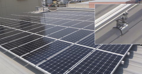 産業用太陽光発電　特殊折半屋根